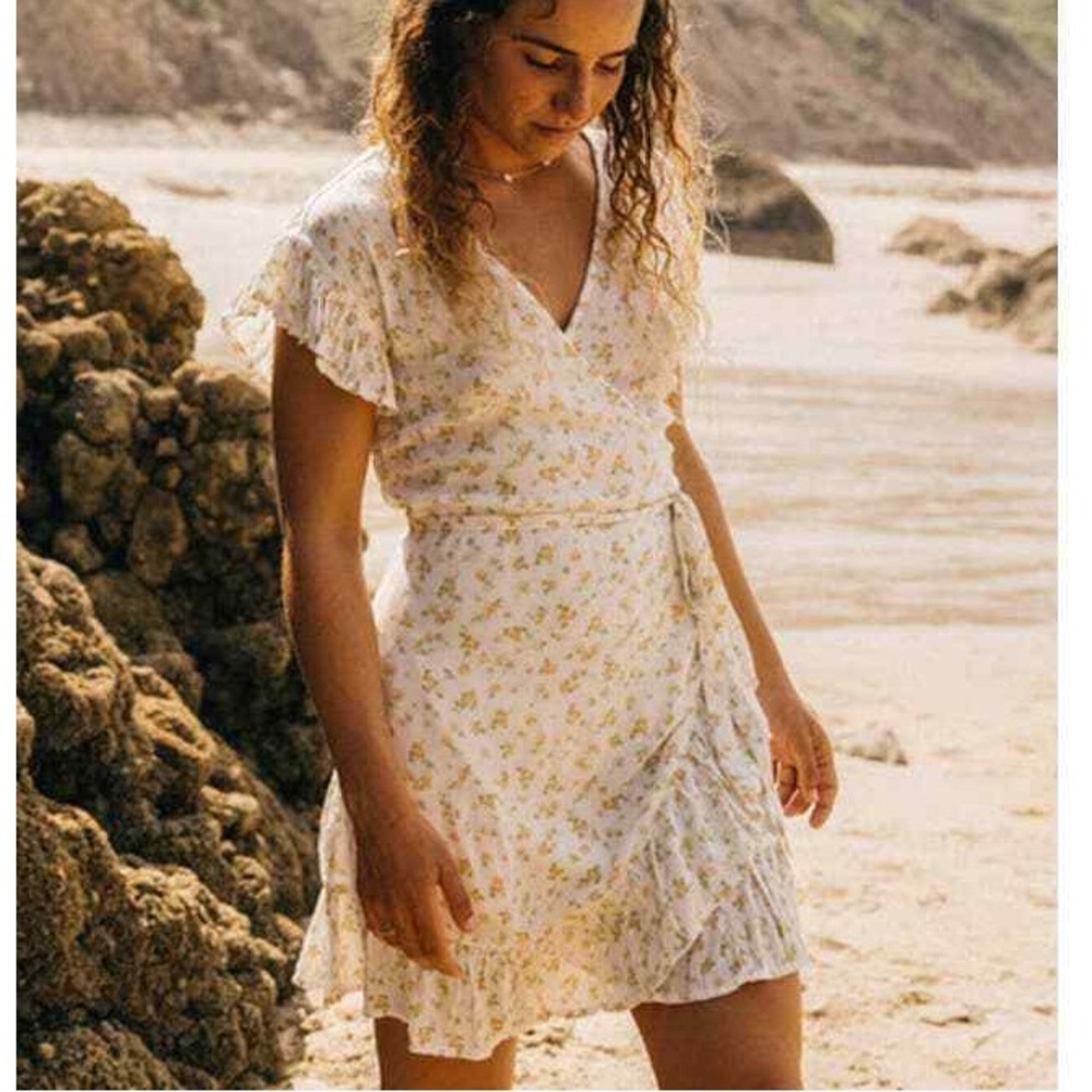 NWT Billabong Women's Wrap And Roll Mini Wrap Dress